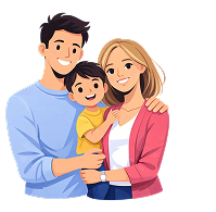 I. et L., jeune couple avec un enfant